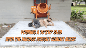 Finished 10x10 concrete slab for a VIP Holdings home project.